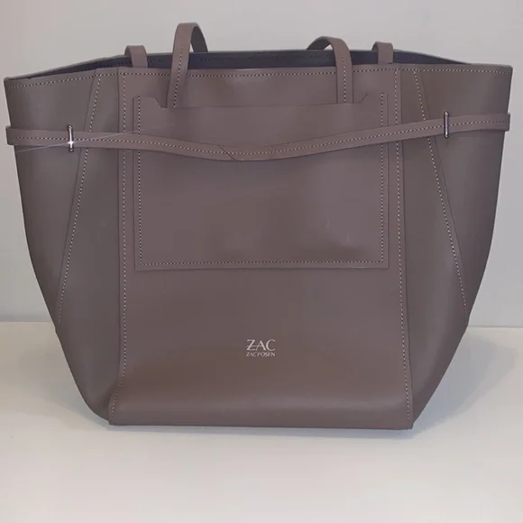 ZAC Zac Posen Large Eartha Belted Shopper Leather Tote